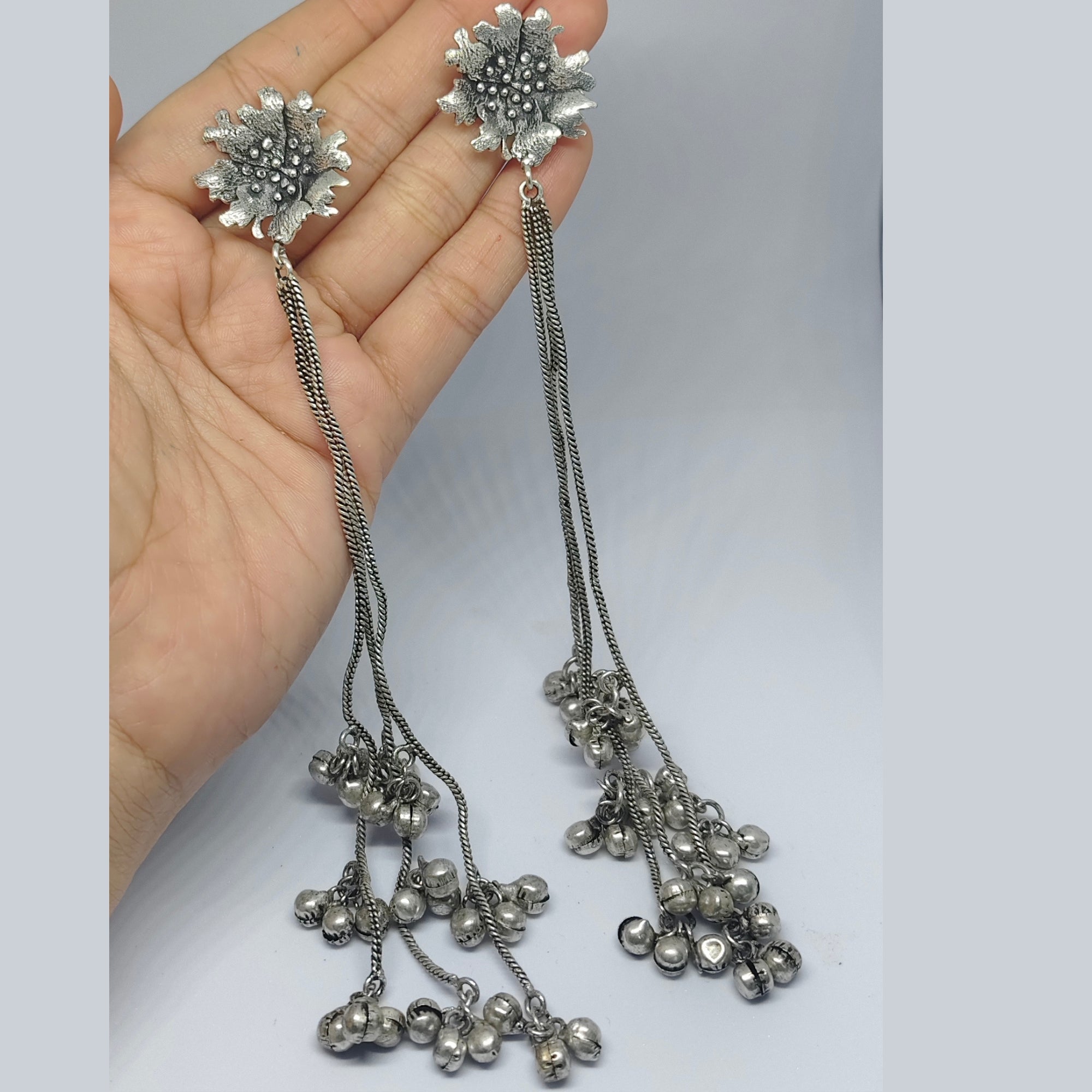 Kashimiri Oxidised Long Earring