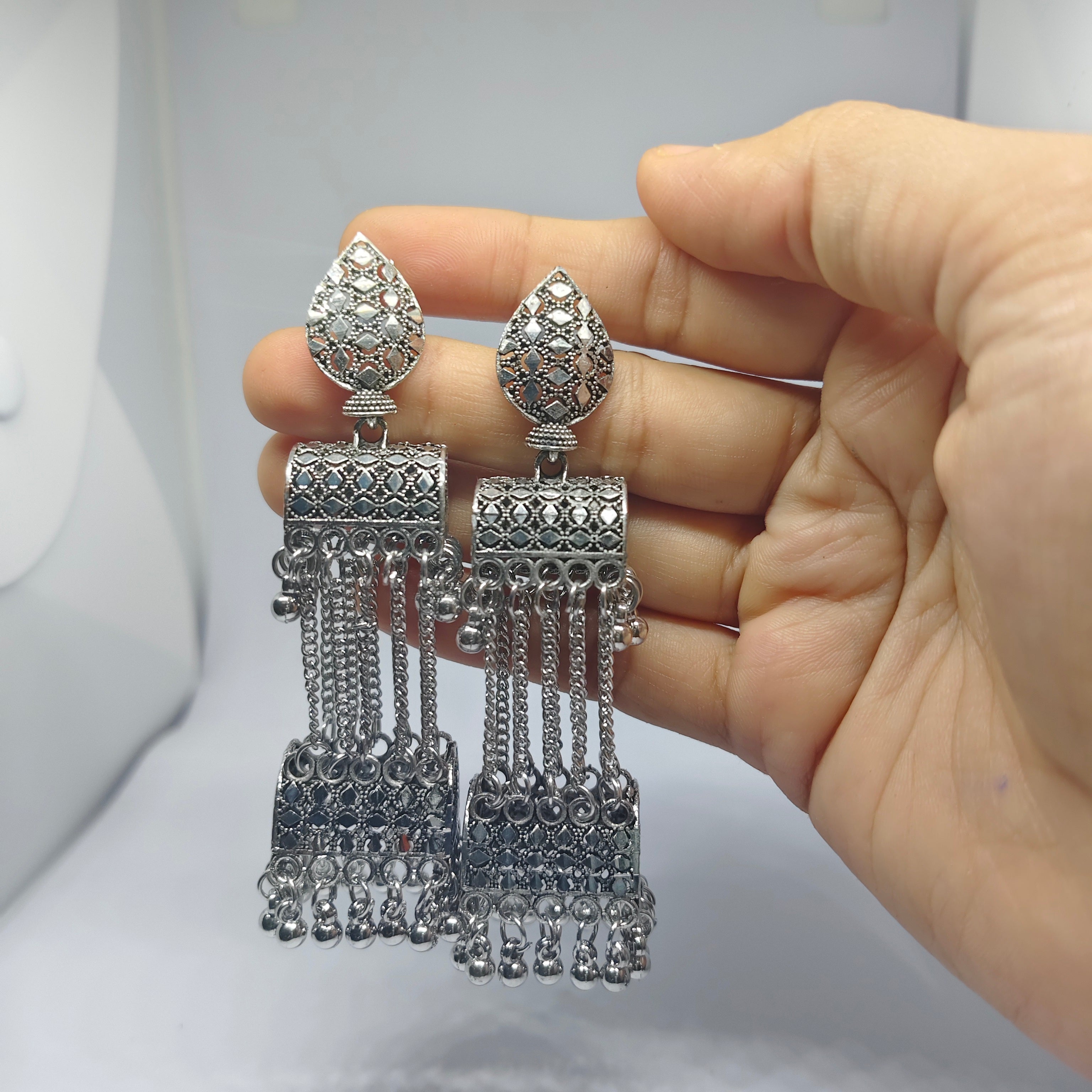 Long Jharoka Earrings