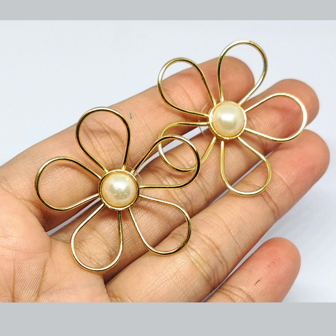 Elegant Pearl Golden Studs