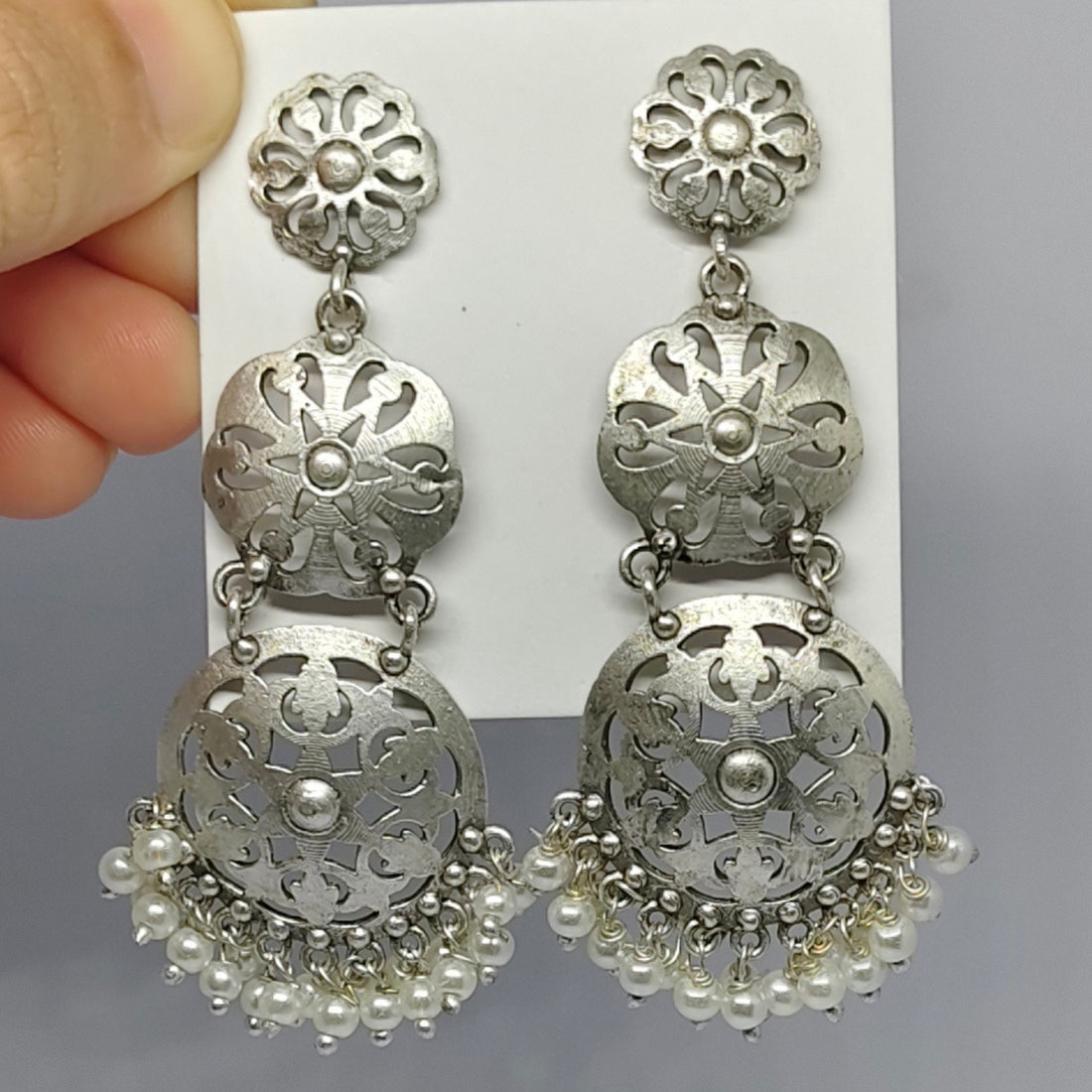 Exquisite Silver Filigree Chandelier