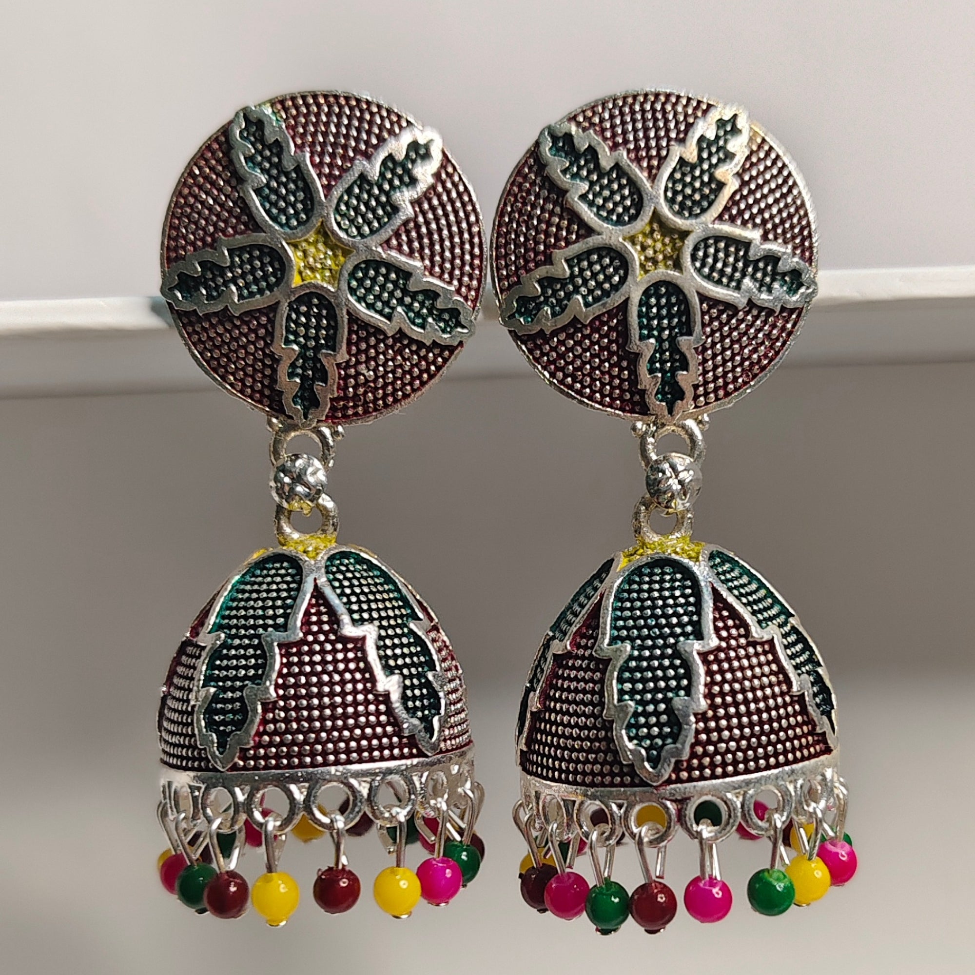 Multicolor Beads Jhumki