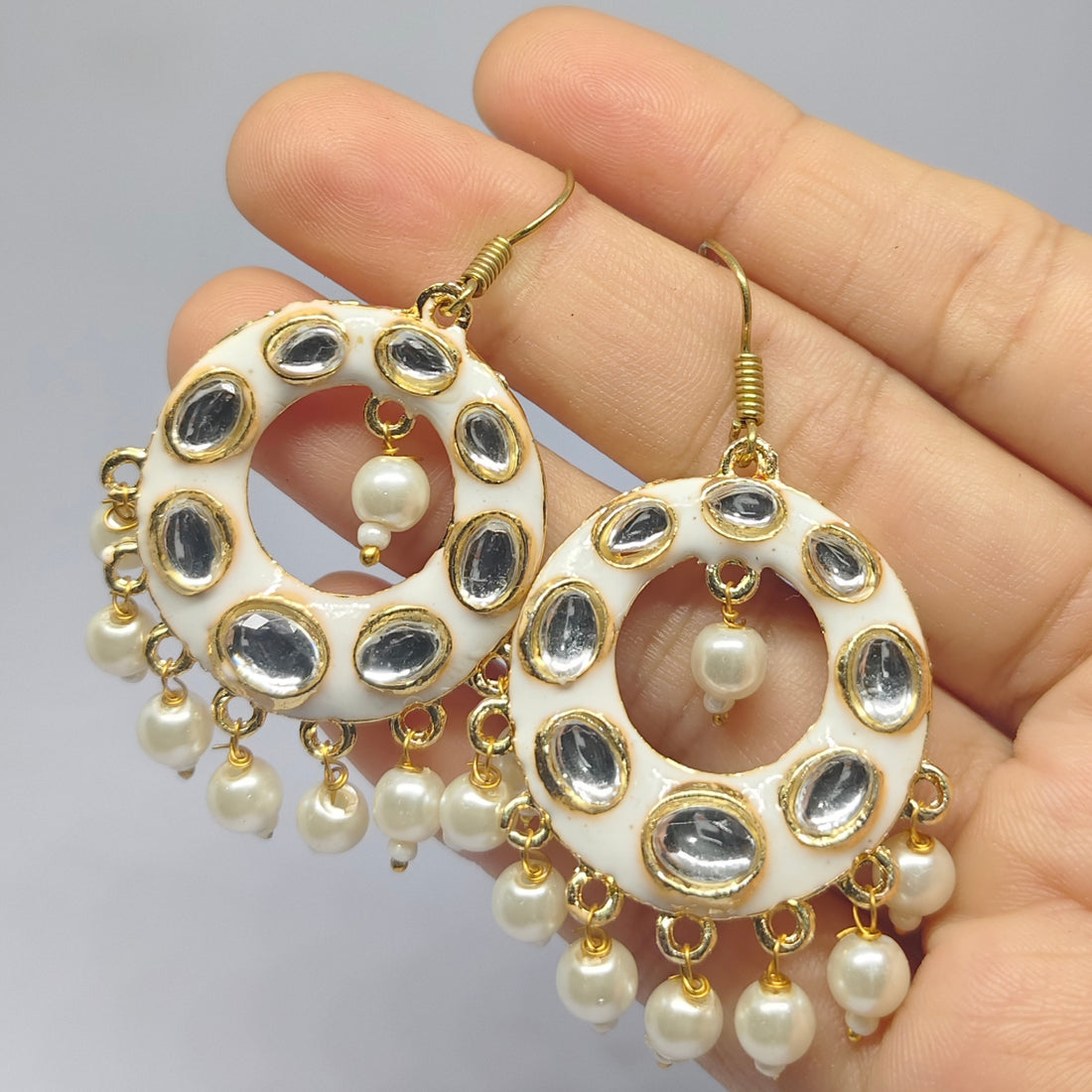 Kundan Meenakari Chandbali