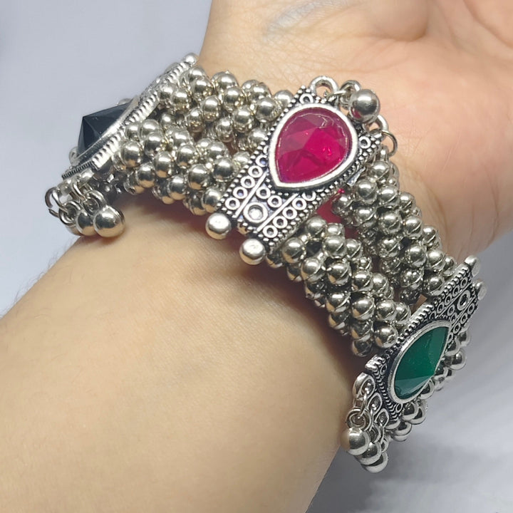 Stone Beaded Adjustable Bracelet