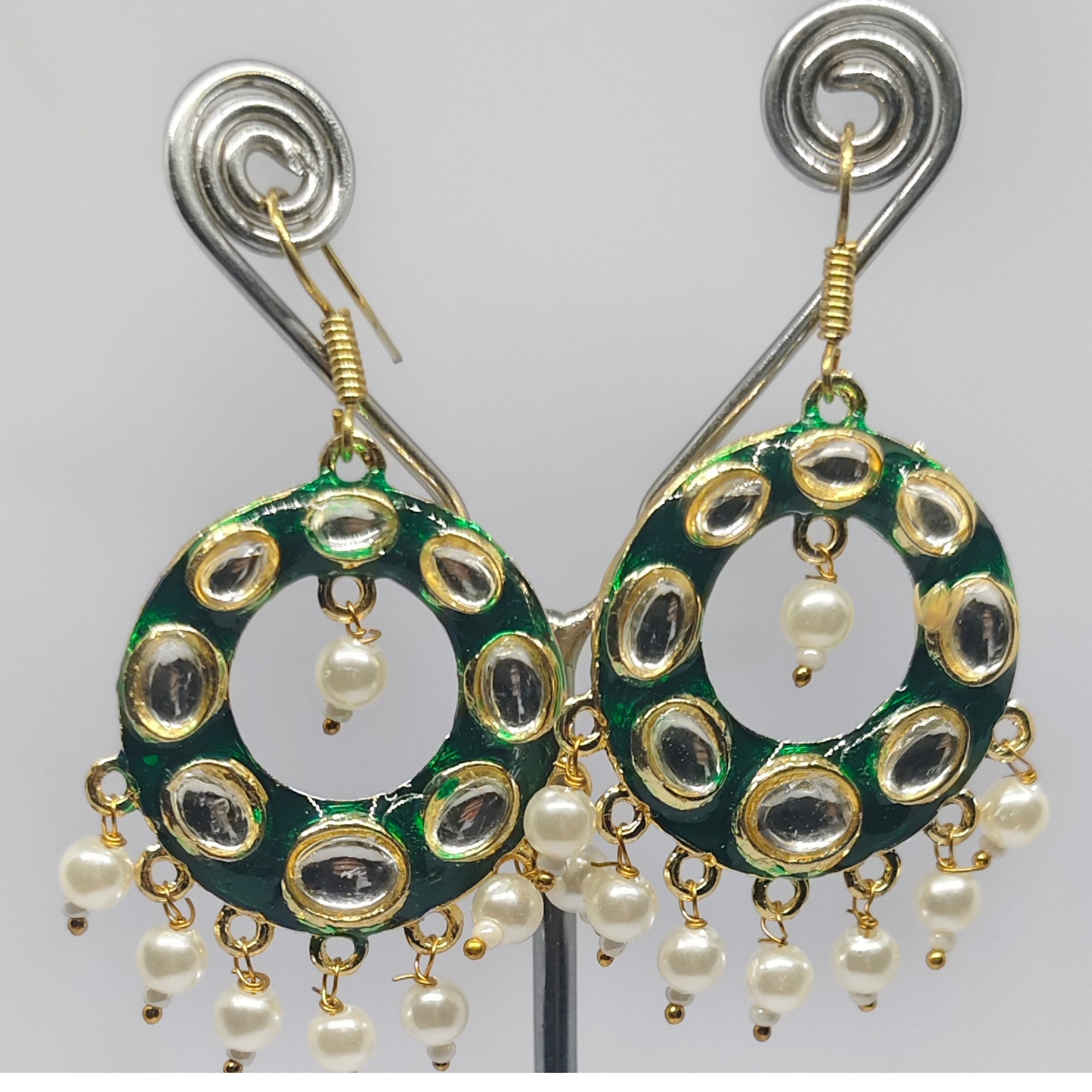 Kundan Meenakari Chandbali