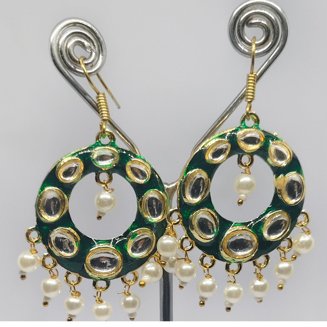 Kundan Meenakari Chandbali