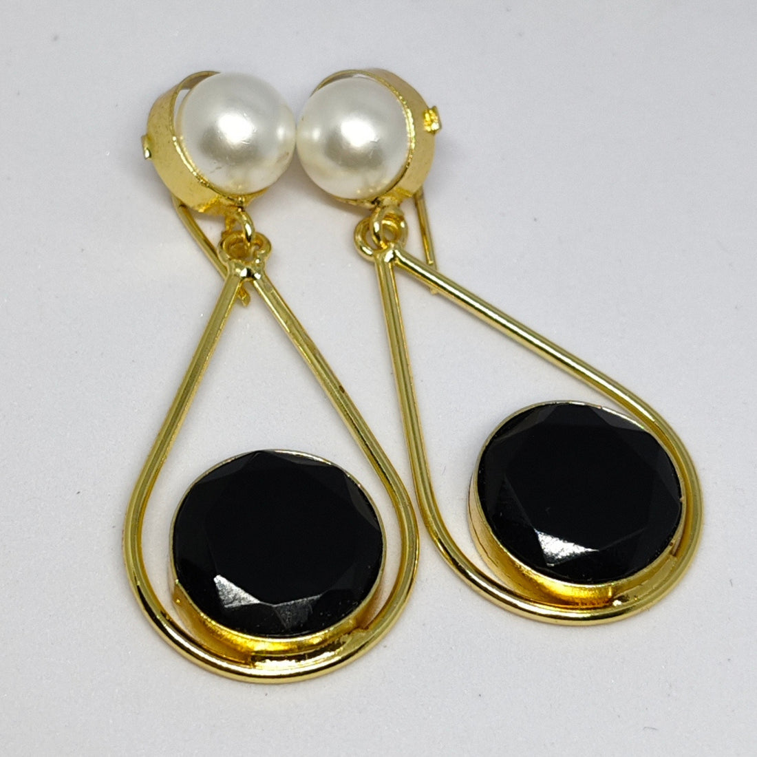 Stone & Pearl Drop Earrings for Women