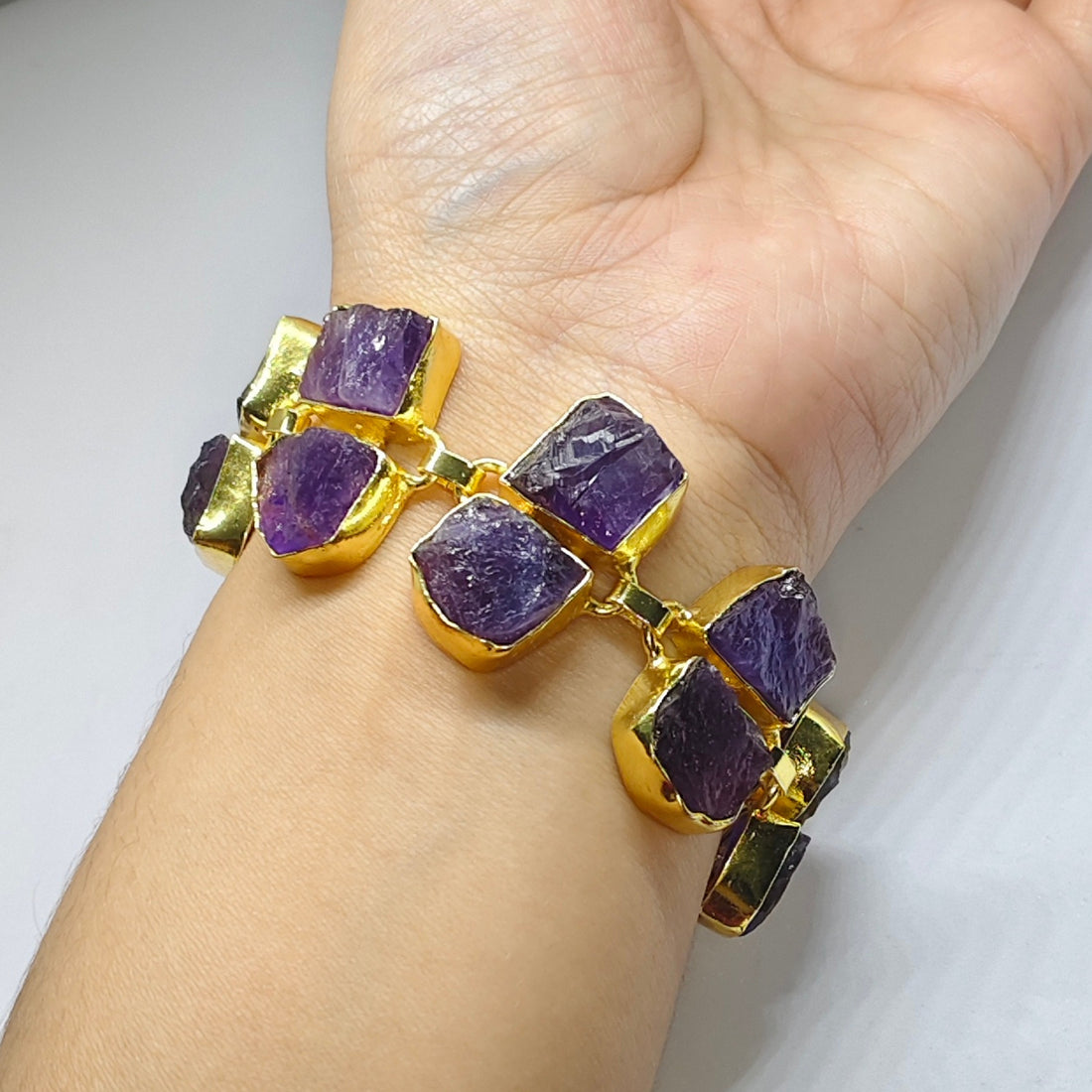 Natural Un-cut Stone Bracelet