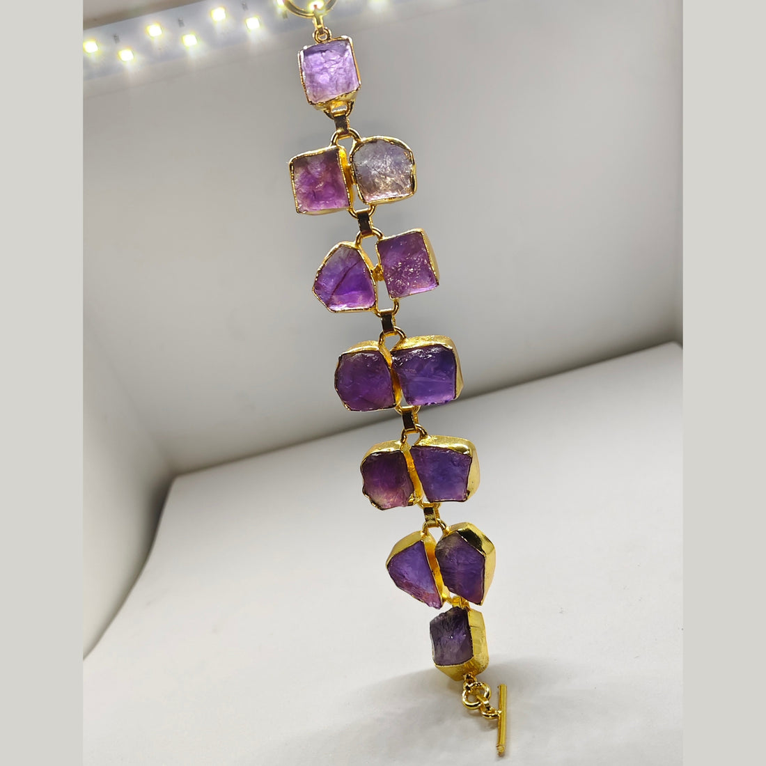 Natural Un-cut Stone Bracelet