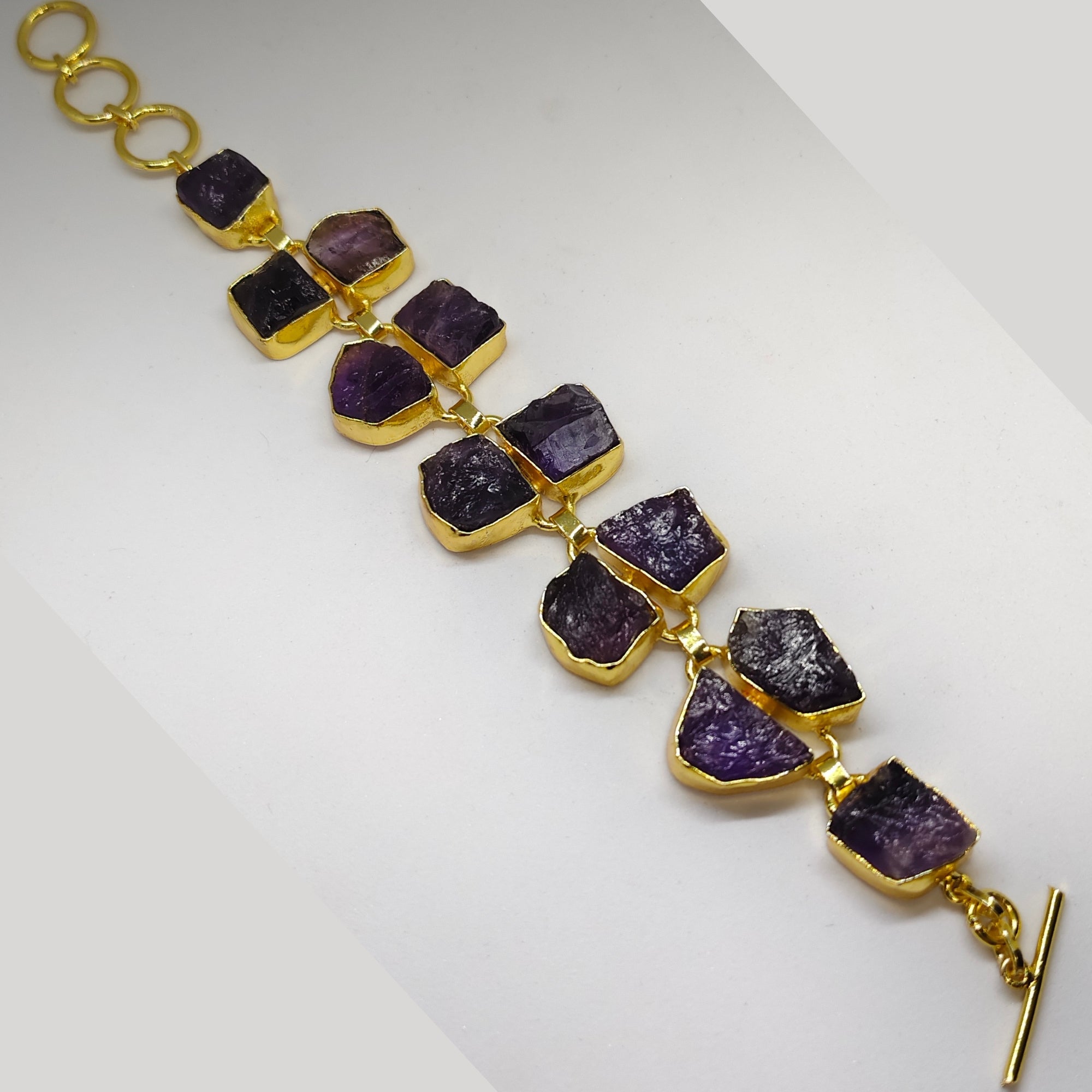 Natural Un-cut Stone Bracelet