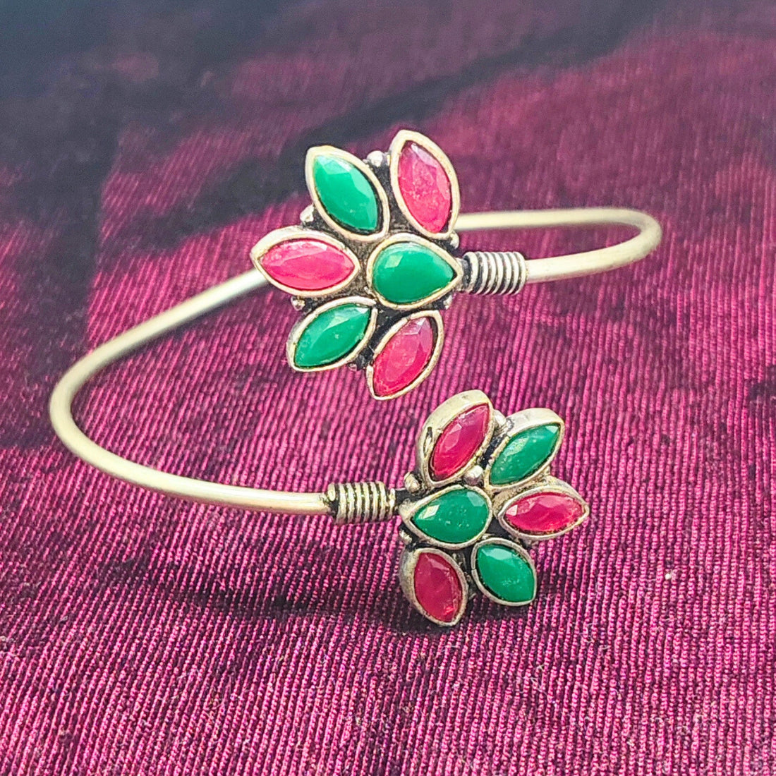 Floral Stone Adjustable Bracelet for Women