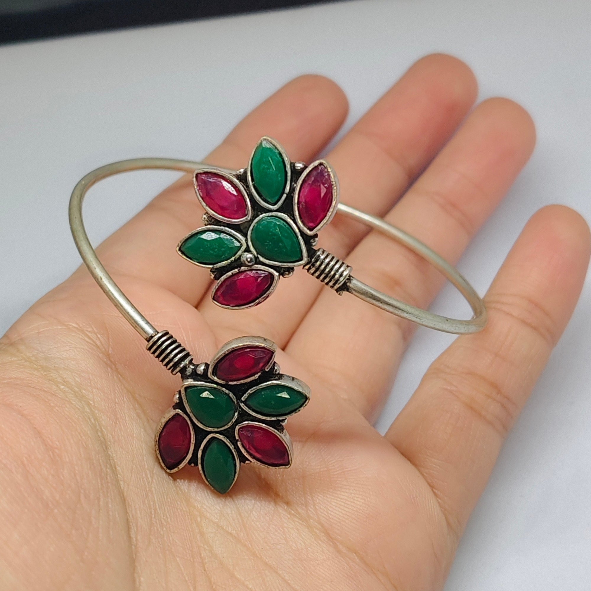 Floral Stone Adjustable Bracelet for Women