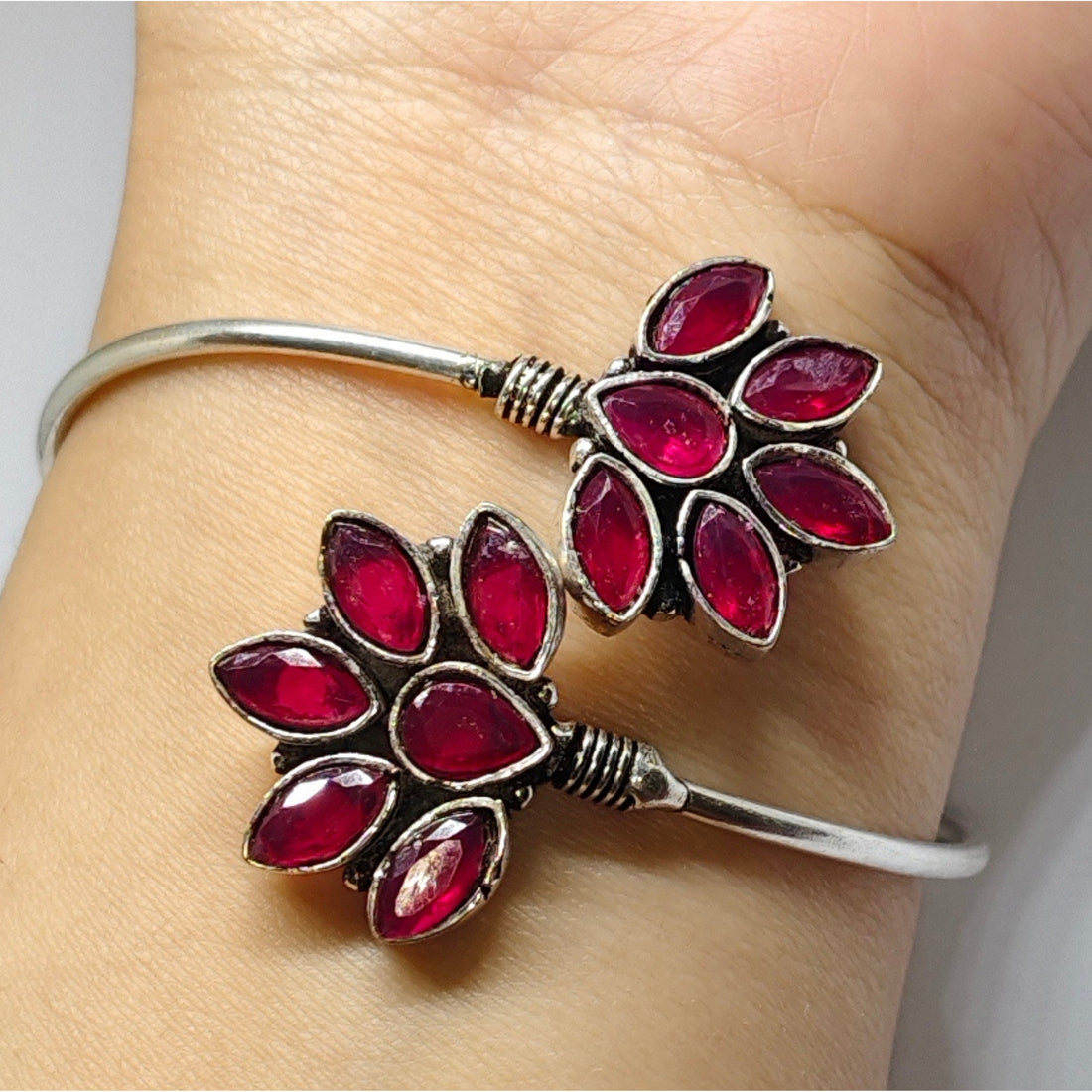 Floral Stone Adjustable Bracelet for Women